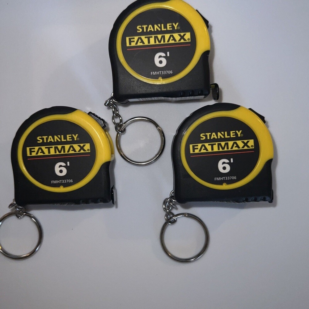 (3) Stanley FATMAX 6 ft x 1/2 in. Keychain Pocket Tape Measure FAST SHIPPING